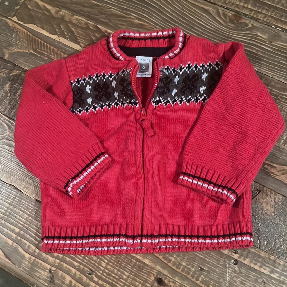 Zip up knit sweater